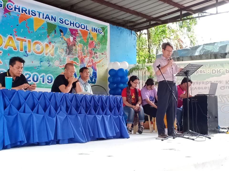 Foundation Day programme on the covered court stage
