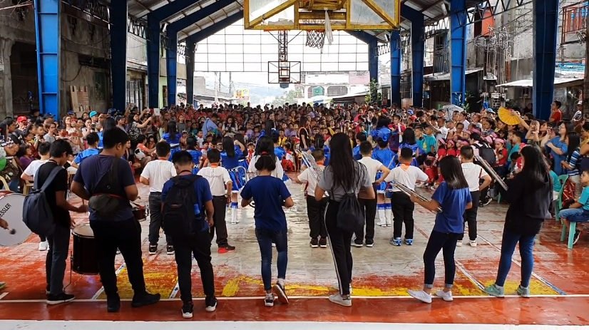 Foundation Day parade in the school grounds