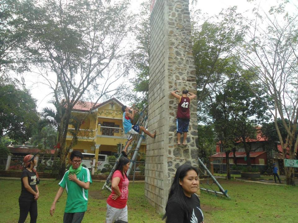 Teachers and staff at their annual team building