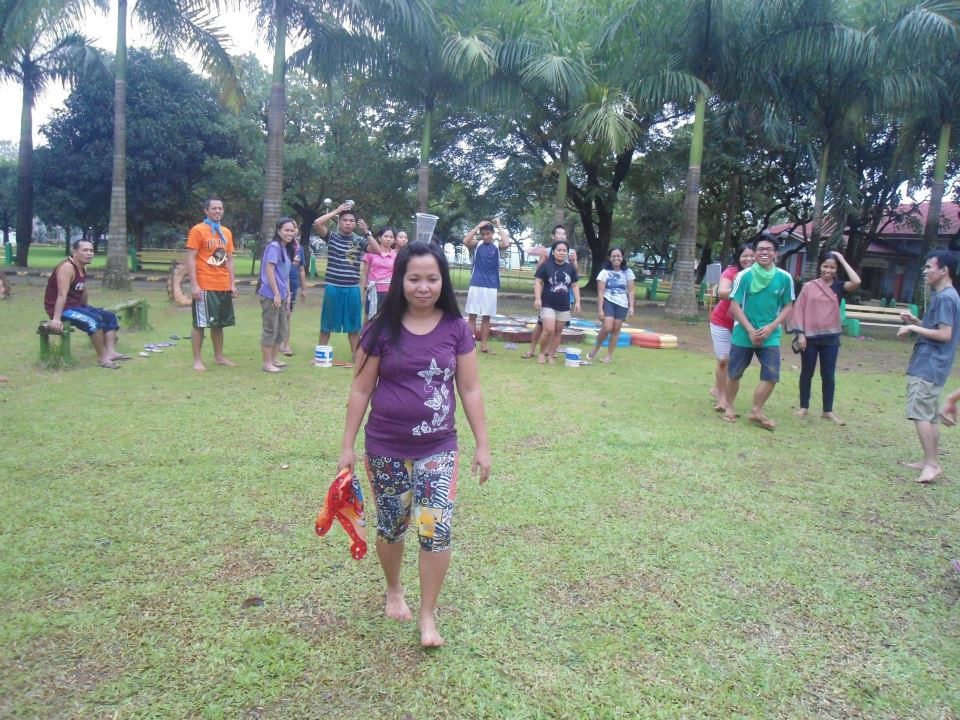 Team building activity in the open air